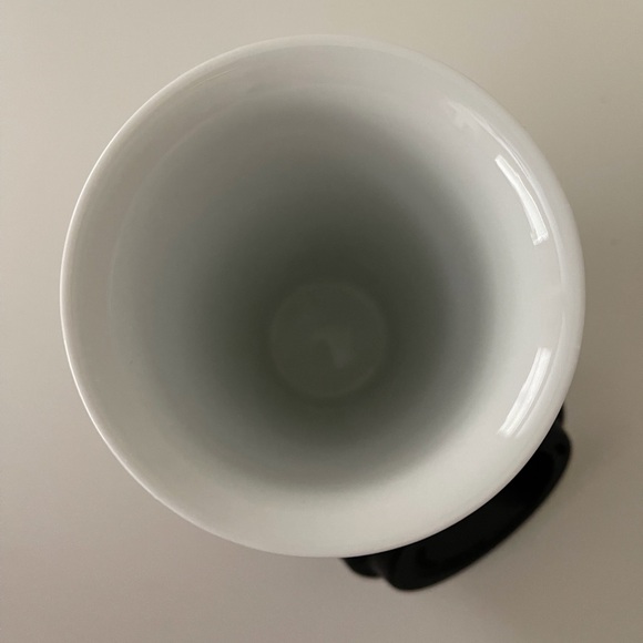 Black and White Artsy Double Walled Ceramic Porcelain Travel Mug - Picture 10 of 16